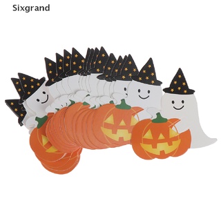 [sixgrand] 50 unids/lote ghost pumpkin diy halloween regalo candy paper cards piruleta tarjetas co