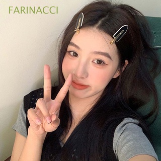 FARINACCI Fashion Hair Pins Sweet Fix Fringe Barrette Women Hair Clips White Minimalism Headwear Girls Simple Side Bangs Hair Clips Korean Style