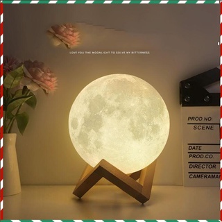 Lámpara De Noche Cálida En Forma De Luna 3d Regalo (1)