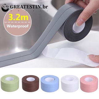 cinta adhesiva de sellado autoadhesiva pvc 3.2m impermeable para cocina/baño (1)