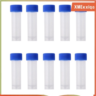 10 piezas 5 ml tubo de prueba criogénico de plástico con