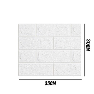 Factory direct sales Self-Adhesive Foam Wallpaper Wall Sticker Waterproof 3D Wallpapers Brick For Kitchen Kids Room Living Room 35*30cm anti-collision for children (3)