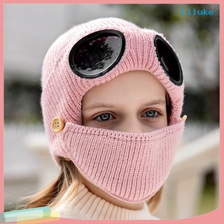 Lk-hat Set lente diseño cálido alta elasticidad Protector facial con lente para invierno