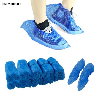 3DM 100 piezas de plástico desechables antideslizantes cubiertas de zapatos