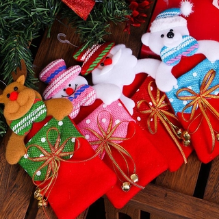fiesta de navidad bolsa de nieve hombres de nieve santa claus regalo árbol de navidad decoración bolsa de regalo