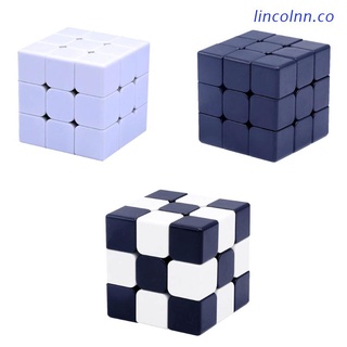 linco magic-cube puzzle bloques de plástico esmerilado blanco y negro espacio ayudas enseñanza multifuncional desarrollo cerebral para niños