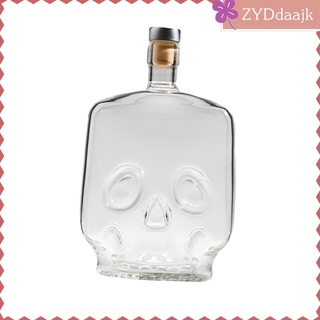 Skull Liquor Decanter Skull Shaped Glass Decanter Whiskey Decanters Champagne Vodka Brandy Wine Glass Bottle Decoration (2)