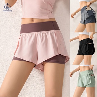 Pantalones cortos De secado rápido para mujer/Yoga/fitness/pantalones deportivos delgados Anti reflejante/respiración
