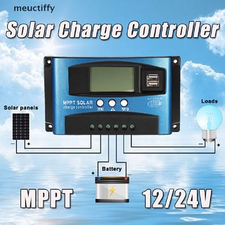 meuctiffy 100a mppt panel solar regulador de carga controlador de carga 12v/24v auto focus tracking co