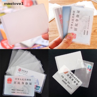 [maelove1] 10pcs pvc titular de la tarjeta de crédito proteger tarjeta de identificación cubierta de tarjeta de visita transparente esmerilado [maelove1]