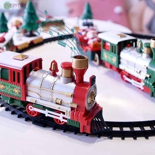 Árbol de navidad tren conjunto Polar juguete niño eléctrico silbato tren pistas pueblo 100% nuevo y alta calidad (1)