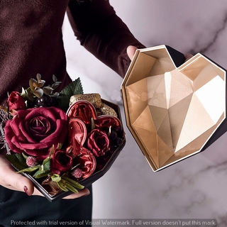 Manzana caja de flores sorpresa caja de entrega diamantes forma de amor caja de floristería Kotak Bunga Hadiah caja (2)