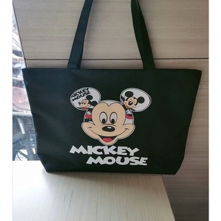 Popular Mickey Minnie mujer bolsa de gran capacidad de la parte superior de la manija bolsas de lona portátil Connie conejo Anpanman Snoopy bolsa de impresión estudiante bolsa de libro
