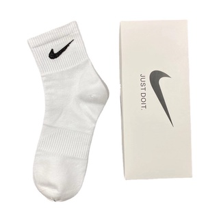 【COD】Nike 5 pares de calcetines Sports Casual Calcetines blanco negro gris (producto original) (9)