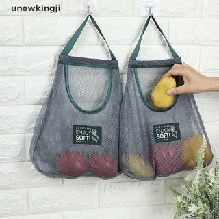 [unew] bolsas de almacenamiento de malla vegetal para cocina, bolsas de cebolla, papas, bolsas colgantes. (1)