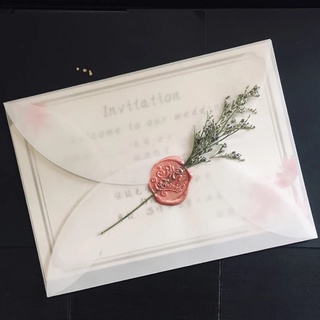 Preston estacionario ácido sulfúrico sobres de papel invitación para bricolaje sobres de papel postal boda blanco para tarjeta para carta Vintage semitransparente (8)