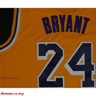 Hc-new Temporada NBA Los Angeles Lakers # 24 Kobe Bryant Bordado Camisetas De Baloncesto jersey Cuello Redondo yellow85616