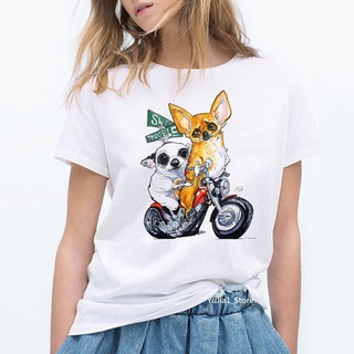 Amante del perro amigos cumpleaños navidad mujeres camiseta Vintage Crested perro impreso camiseta verano mujer ropa camiseta