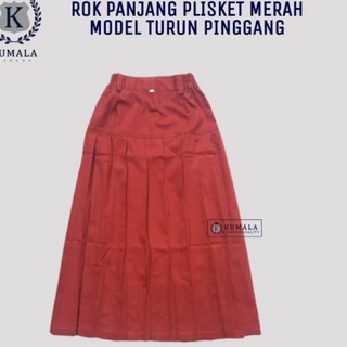 Nuevo modelo AGCCP uniforme escolar rojo falda larga Plisket/Rempel cintura abajo Kindergarten escuela primaria escuela media escuela secundaria escuela secundaria-Kulia