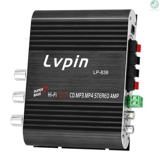 [TOP] Mini Audio HIFI estéreo amplificador de potencia Subwoofer MP3 coche canales de Radio 2 hogar Super Bass Lvpin 838