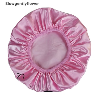 blowgentlyflower doble capa niños de dibujos animados impermeable ducha pelo productos de baño gorras bgf