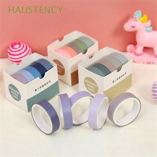 haustency 5rolls/caja set washi cinta adhesiva decorativa cinta de enmascaramiento escuela lindo papelería suministros scrapbooking