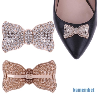 (mbet_hot) 1Pc Rhinestone bowknot metal zapatos clip hebilla mujer zapato encanto accesorios Joie