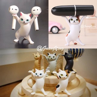 Airpods titular de la pluma titular de baile gato gato decoración lindo juguete decoración de escritorio decoración de oficina regalo del día de los niños