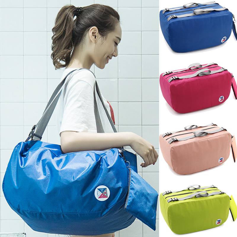 Versión de la mochila plegable de Nylon impermeable al aire libre bolsa de viaje plegable mochila femenina bolsa de almacenamiento