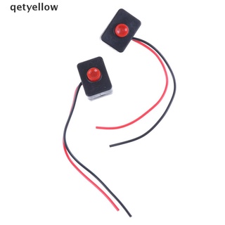 qetyellow 2pcs dc 12v 2a base adhesiva botón de acción interruptor con cable para coche co