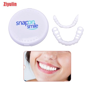 Ziyulin Snap On Tooth Perfect Smile Fit Flex dientes ajuste blanqueamiento sonrisa falsa cubierta de dientes