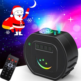 Navidad Cielo Estrellado Proyección De Múltiples Modos Bluetooth Proyecto Lámpara Con USB Romántico Proyector Visual Con Mando A Distancia Para El Hogar