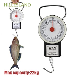 hillesland 22 kg báscula de equipaje mini cocina medición de peces básculas de pesaje dial maleta de viaje medida de alta calidad gancho colgante de equipaje