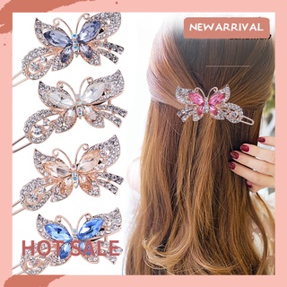 [Ts] pinza de pelo con incrustaciones de diamantes de imitación con forma de mariposa para mujer