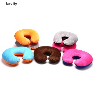 kaciiy 1pc inflable viaje cuello almohada pvc en forma de u suave almohada para coche reposacabezas aire co