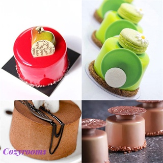 (Cozyrooms) Moldes de silicona de 6 cavidades para tartas redondos de Chocolate Mousse molde DIY bandeja para hornear