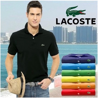 2021 nuevo producto lacostes: camisa POLO de Color sólido de alta calidad para hombre Casual todo partido manga corta (1)