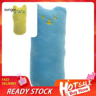 sun_ juguetes divertidos de felpa con estampado de dientes de gato/resistente a mordeduras para mascotas con catnip