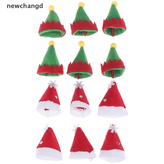 [Nuevo] 6pcs Lollipop Navidad Sombrero Pequeño Mini Caramelo Santa Claus Gorra Decoración Fiesta