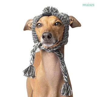 MAISES Invierno Para Perros Pequeños Medianos Ropa De Navidad Mascota Tocado Cálido A Prueba De Viento Sombrero De Punto Perro