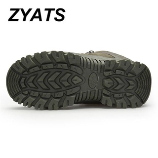 Zyats hombres de alta calidad de cuero de seguridad botas de trabajo impermeable zapatos de herramientas de (5)