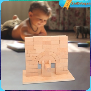 bebé juguete romano puente de haya bloques de madera conjunto de juguete educativo kindergarten