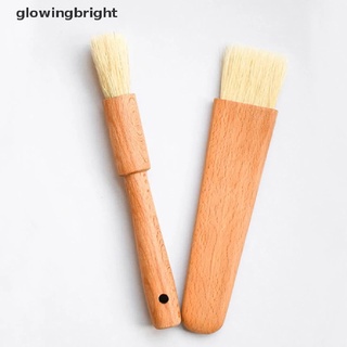 [glowingbright] Cepillo para barbacoa, aceite, mango redondo, cepillo plano para hornear, cepillo de cocina
