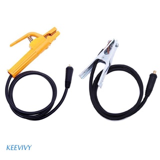kee 2 unids/set 500a 2m electrodo soldador abrazadera 300a 1,5 m abrazadera de tierra conector de cable