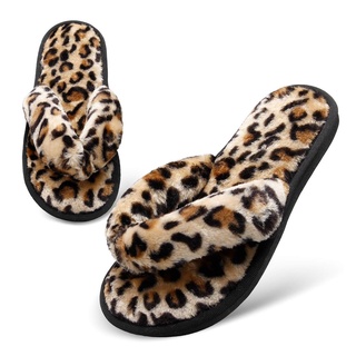Pantuflas Leopardo-43 Lindas zapatillas y pantuflas De Leopardo muy elegantes