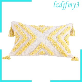 [Good] Fundas de almohada para sofá sofá, tejidas con borlas Boho almohadas decorativas dormitorio, almohada de granja