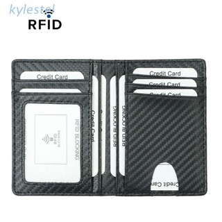 Kyl hombres Slim cuero PU tarjeta de crédito conductor titular de la licencia de tarjetas caso bolsillo cartera organizador