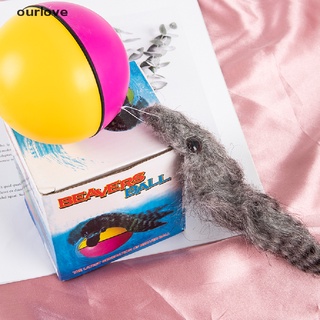 [ourlove] divertido juguete para mascotas/perros/gatos/juguete eléctrico de castor/pelota rodante/juguete para mascotas [ourlove]