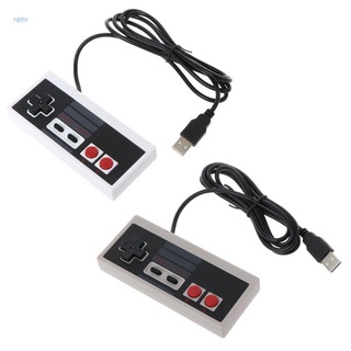 Nerv USB Gaming Controller Plug-Play plástico negro+gris para NES PC Windows nuevo