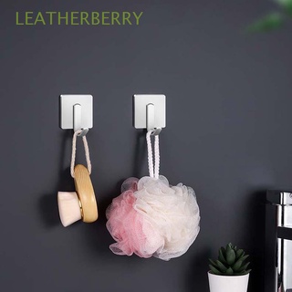 leatherberry 4 ganchos de pared para cocina, estante de almacenamiento, toalla, acero inoxidable, montado en la pared, autoadhesivo, multicolor